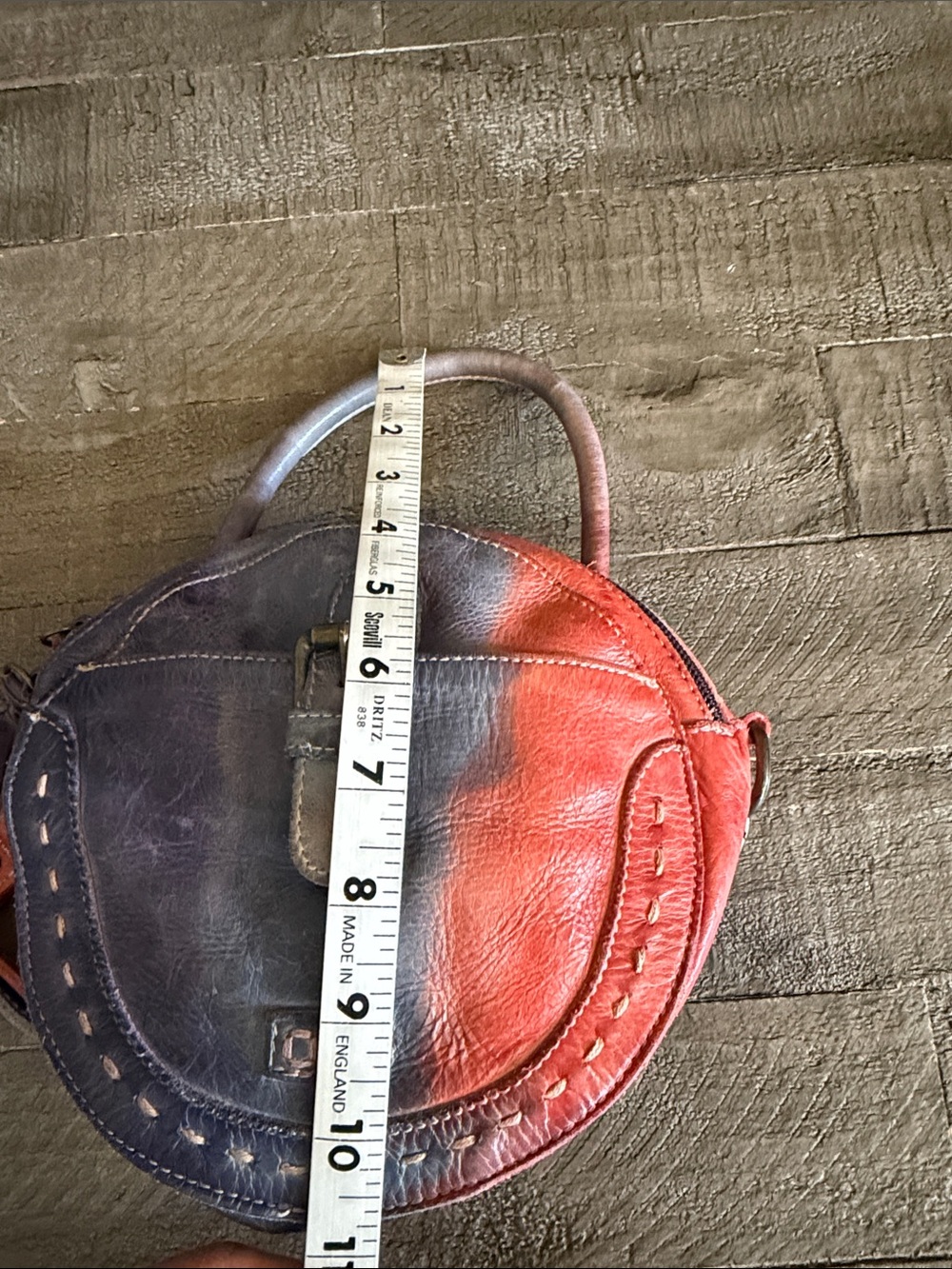 Bed Stu Cotton Candy Tie Dye Leather Arenfield crossbody bag - Picture 4 of 12